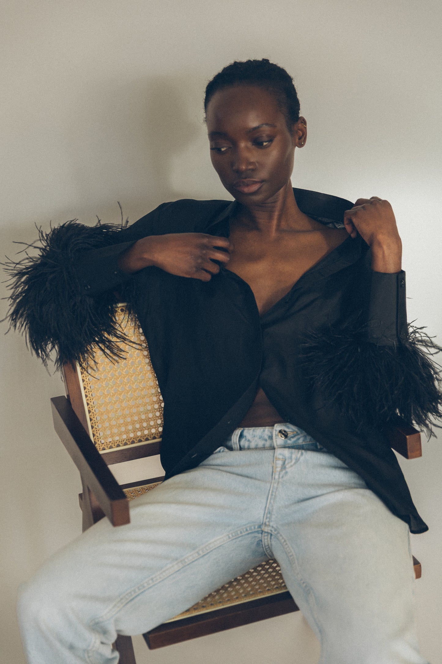 1970 SILK FEATHER SHIRT
