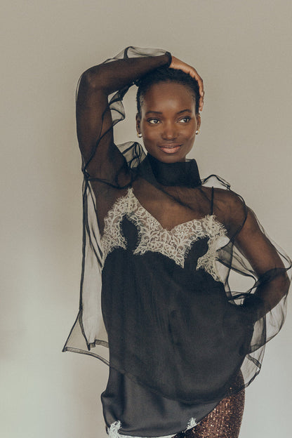 2018 SILK ORGANZA TOP